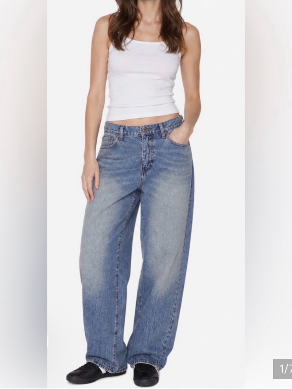 Obey Elastic Waist Wide-Leg Jeans - Blue